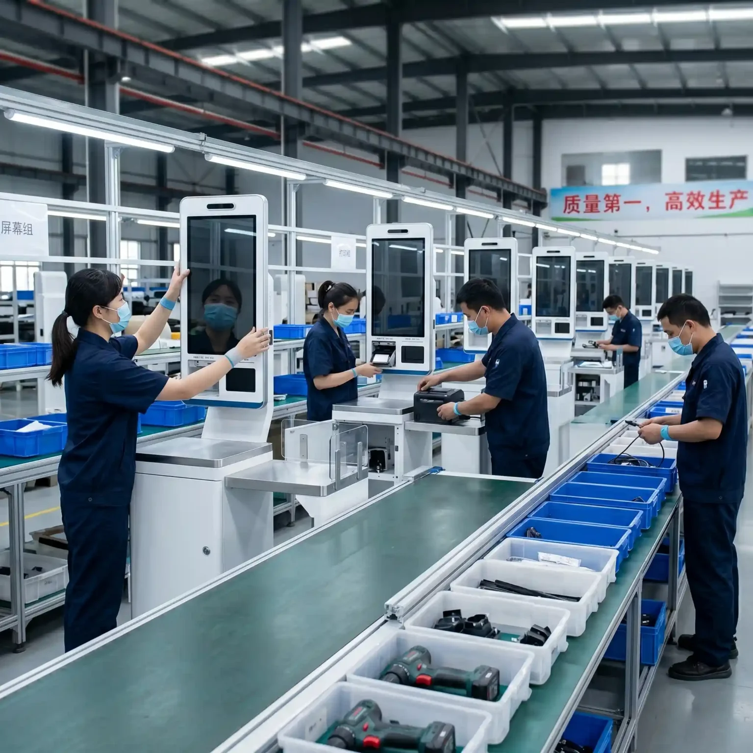 POS hardware assembly line for supplier communication and sample follow-up in China