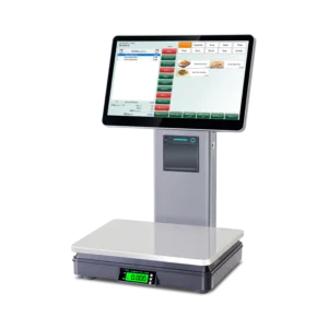 POS weighing scale with label printer for grocery and fresh-food checkout