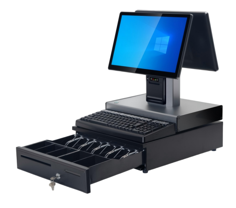 retail POS barcode scanner customer display and cash drawer hardware