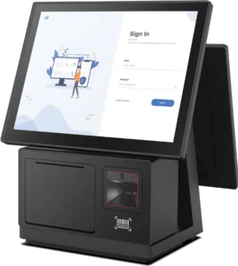 Premium POS terminal platform with metal enclosure and customer display options