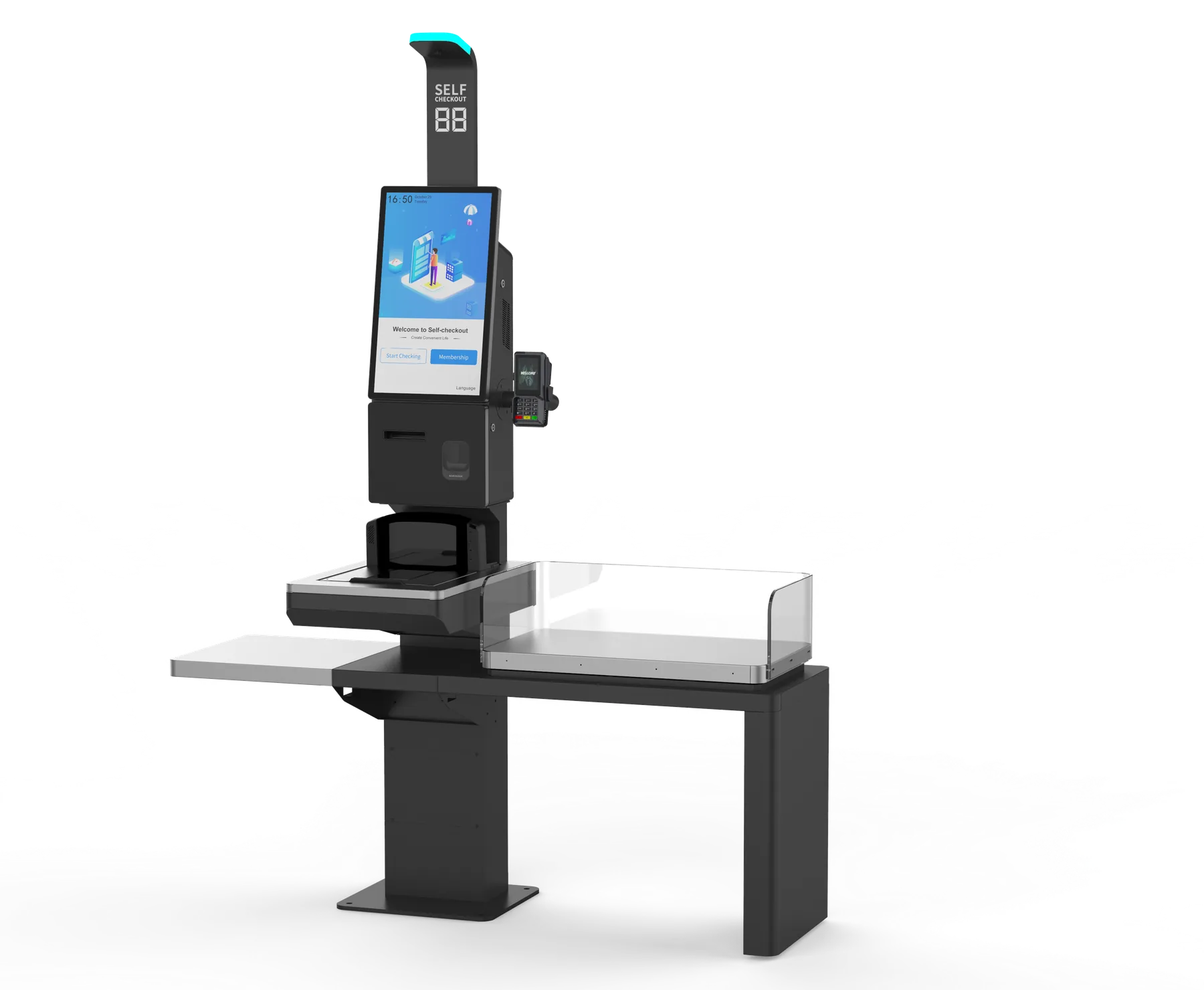 z3 self checkout kiosk with stand
